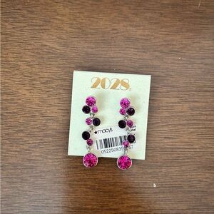 Pink and Purple Women's Earrings